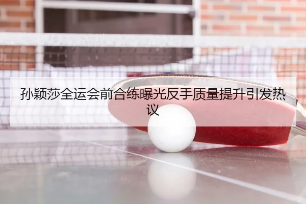 孙颖莎全运会前合练曝光反手质量提升引发热议
